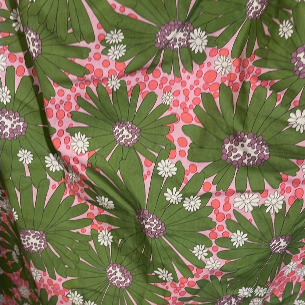 One Shoulder Green Floral Dress - Picture 3 of 5